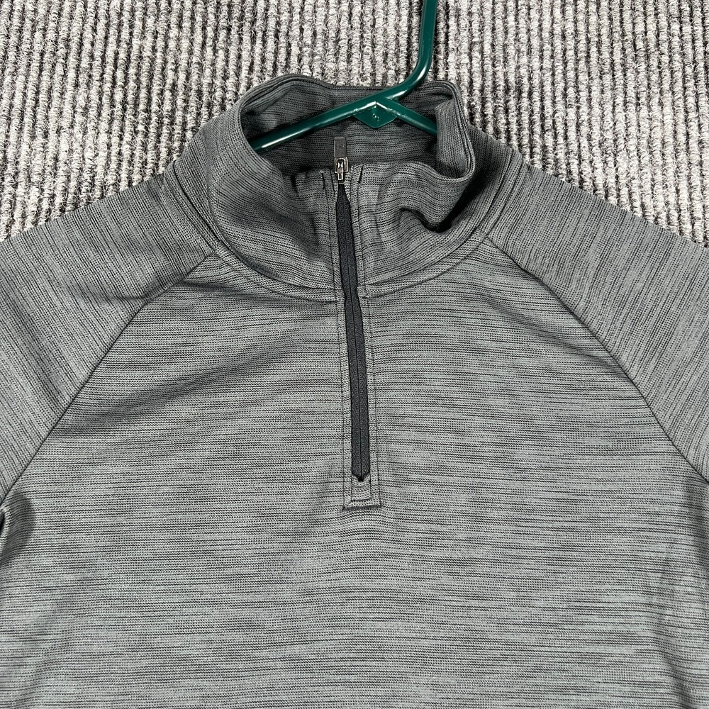 Under Armour Shirt Youth Girls Large Gray Long Sleeve 1/4 Zip Mock Neck Active - Picture 1 of 11